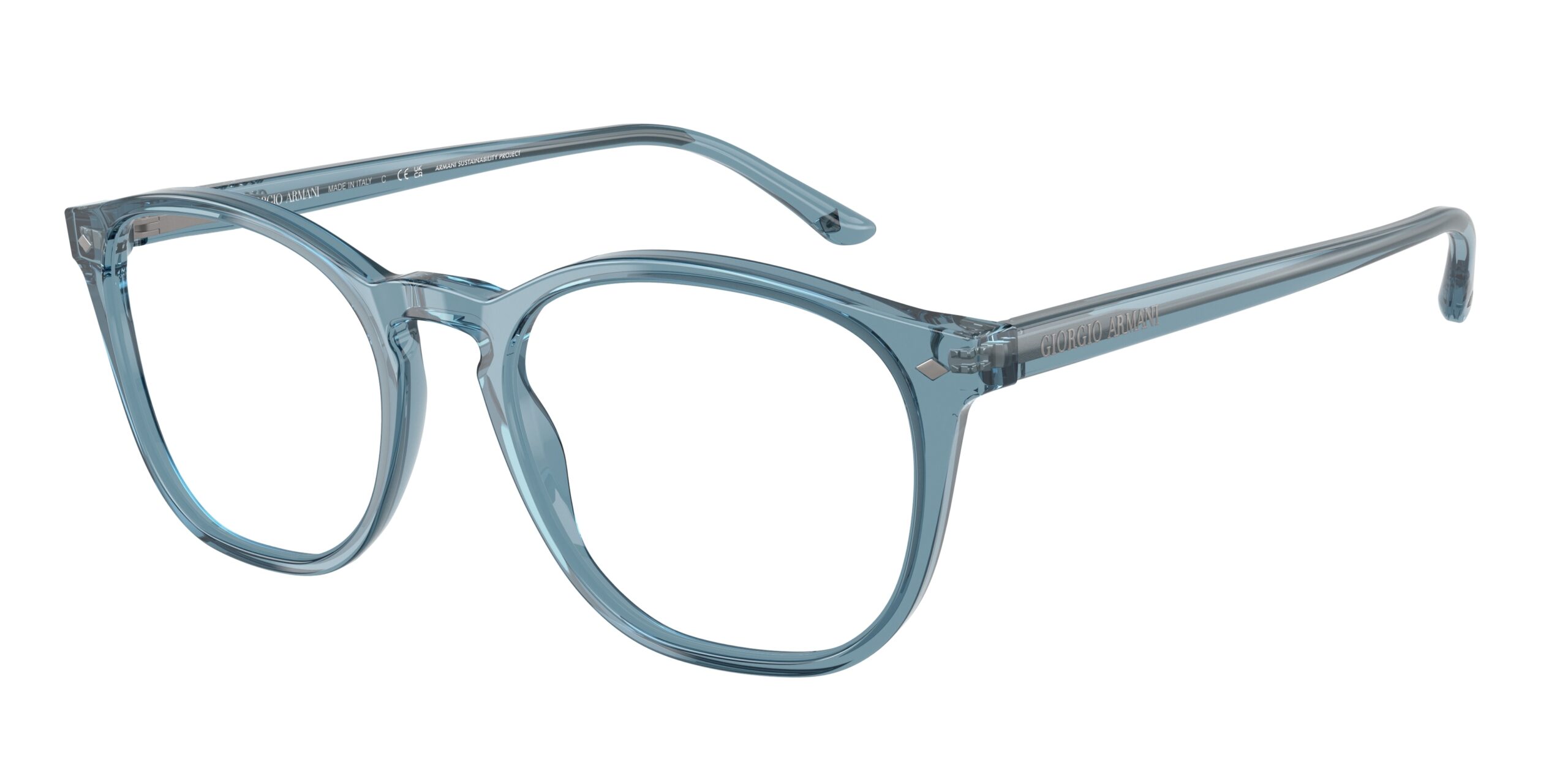 Giorgio Armani AR7074 – Azul transparente 6071 – 50 mm