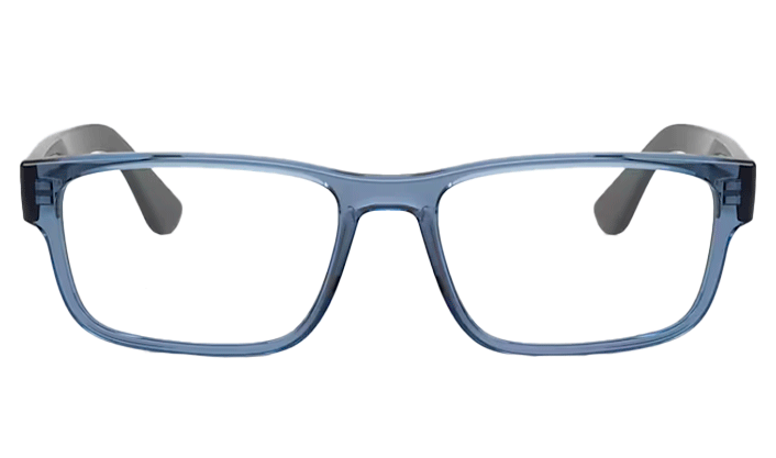 RayBan RX7243L – Azul traslúcido 8182 – 56 mm